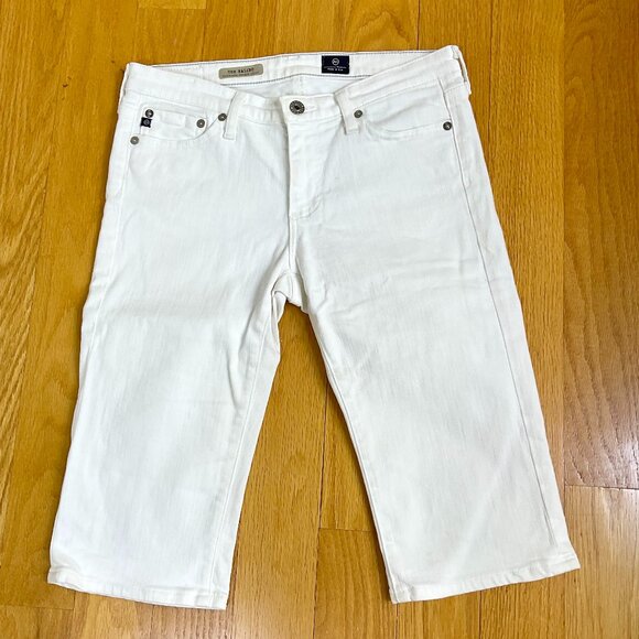 Adriano Goldschmied Shorts Denim Jorts The Malibu Bermuda Low Rise White (28) - Picture 1 of 6